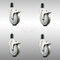 Service Caster 5 Inch 316SS Gray Poly Swivel 1-5/8 Inch Expanding Stem Caster Set Lock Brake SCC-SS316TTLEX20S514-PPUB-158-4 - alternate 1